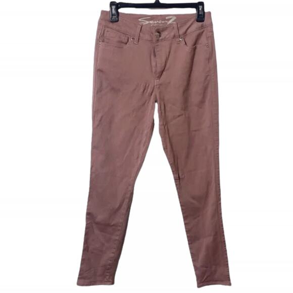 Seven 7 jeans Size 7 Mauve Pink Stretch Jeans Skinny - Picture 1 of 6